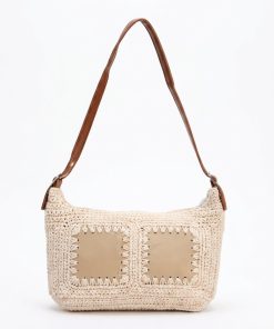 Bohemian Crochet Straw Shoulder Bag for Women fuse