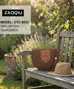 Alternative view of Ethnic Crochet Saddle Bag for Women, Embroidered Patch Tassel Crossbody Summer Handbag (Orange)