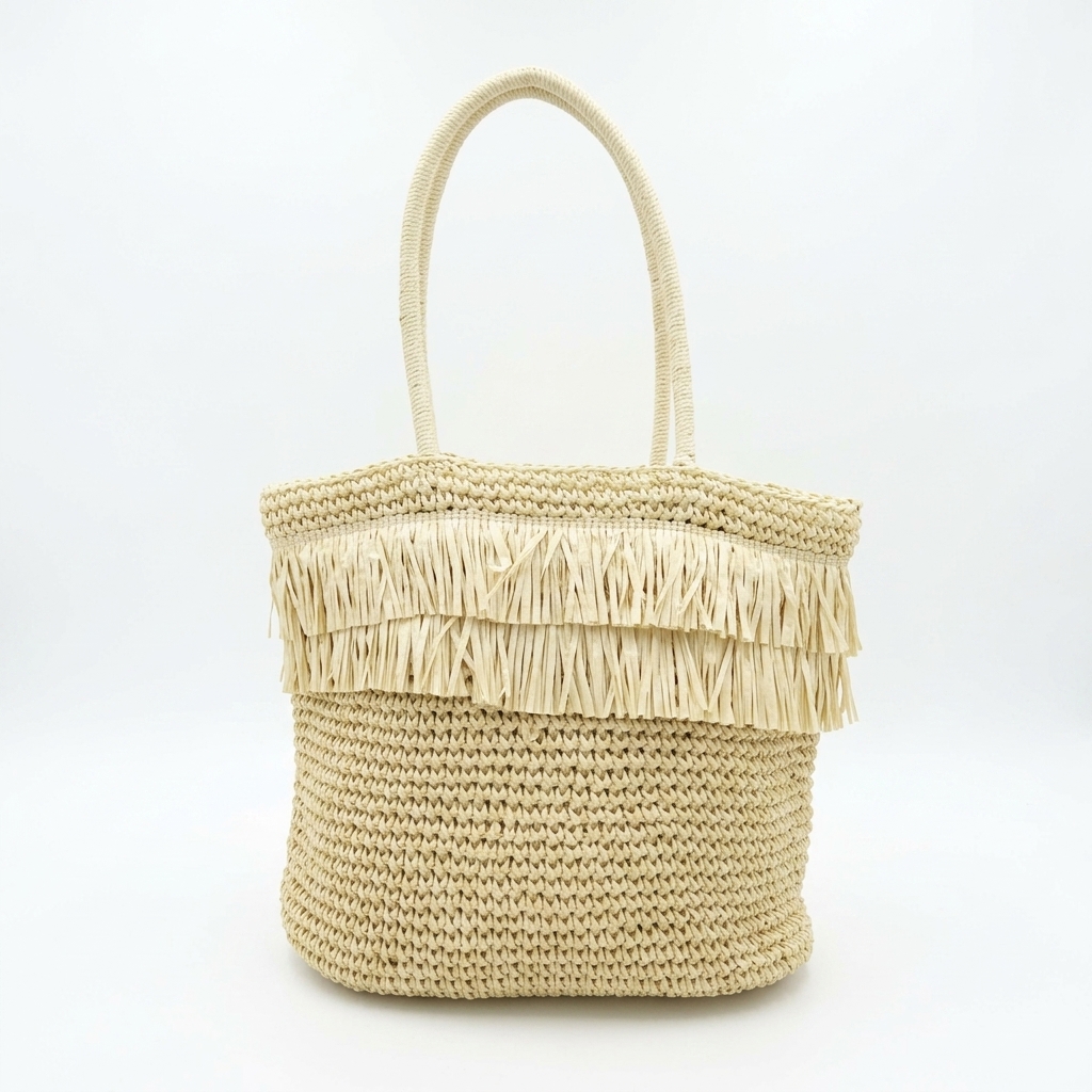 Straw Woven Chain Shoulder Bag for Women, Flap Crossbody Summer Handbag, Multi‑Color Brown